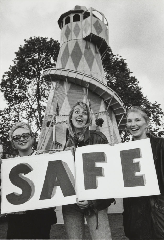 Safe sex campaign from the 1990s, featuring young people